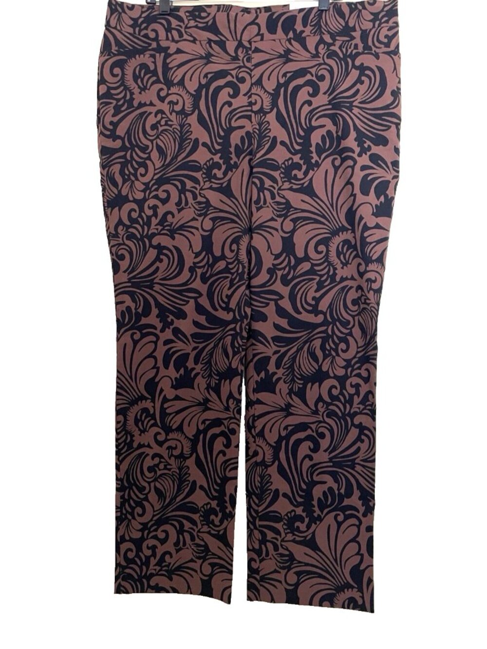 Chico's So Slimming Brigitte Slim Leg Pants Size 3.5 / US 18 Stretch Paisley NWT